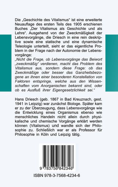 Produktbild: Geschichte des Vitalismus
