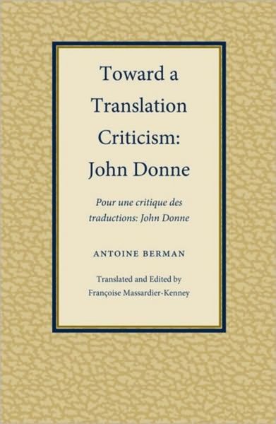 Produktbild: Toward a Translation Criticism