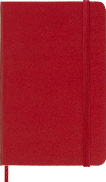 Produktbild: Moleskine 12 Monate Tageskalender 2027, Pocket/A6, 1 Tag = 1 Seite, Fester Einband, Scharlachrot