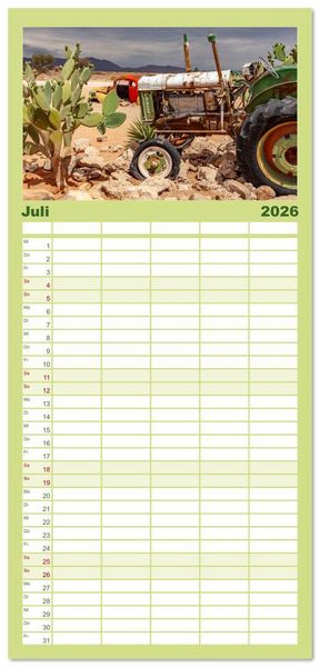 Produktbild: Familienplaner 2026 - Afrika - Namibia mit 5 Spalten (Wandkalender, 21 x 45 cm) CALVENDO