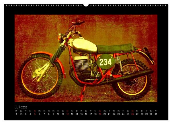 Produktbild: Motorrad Oldtimer (hochwertiger Premium Wandkalender 2026 DIN A2 quer), Kunstdruck in Hochglanz