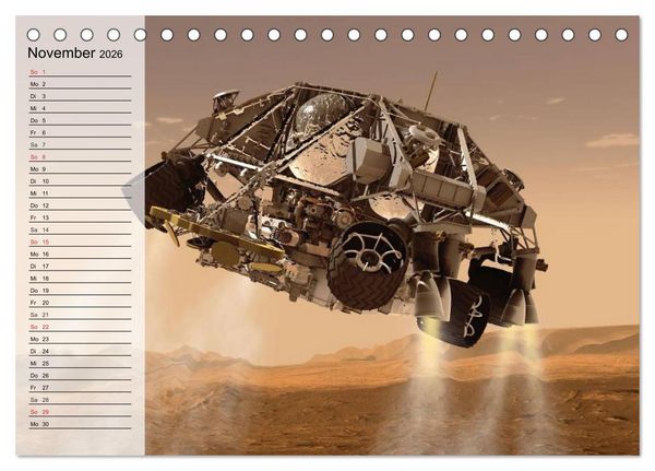 Produktbild: Missionen im Weltall (Tischkalender 2026 DIN A5 quer), CALVENDO Monatskalender