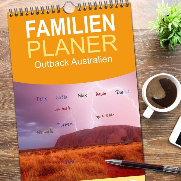 Produktbild: Familienplaner 2026 - Outback Australien mit 5 Spalten (Wandkalender, 21 x 45 cm) CALVENDO