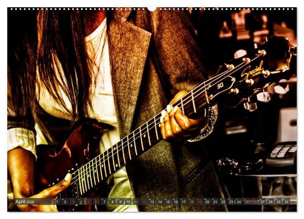 Produktbild: E-Gitarren - einfach cool (Wandkalender 2026 DIN A2 quer), CALVENDO Monatskalender