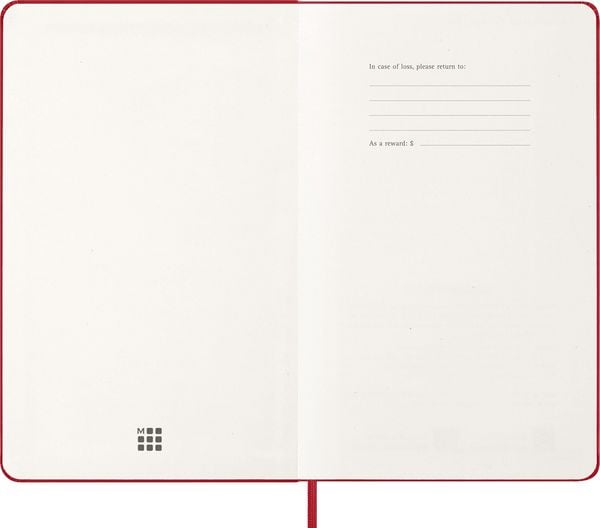 Produktbild: Moleskine 12 Monate Wochen Notizkalender 2027, Large/A5, 1 Wo = 1 Seite, rechts linierte Seite, Fester Einband, Scharlachrot