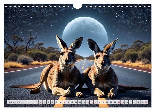 Produktbild: Die Welt der K&auml;ngurus (Wandkalender 2026 DIN A4 quer), CALVENDO Monatskalender
