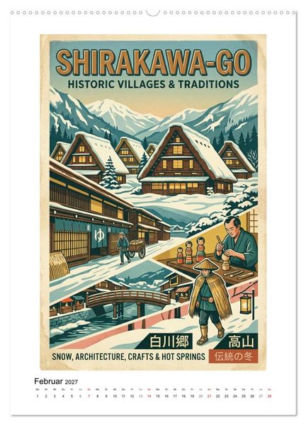 Produktbild: Sehnsucht Japan &ndash; Die Mid-Century Collection (Wandkalender 2027 DIN A2 hoch), CALVENDO Monatskalender