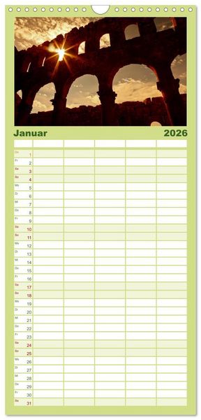 Produktbild: Familienplaner 2026 - Syrien - Erinnerungen mit 5 Spalten (Wandkalender, 21 x 45 cm) CALVENDO