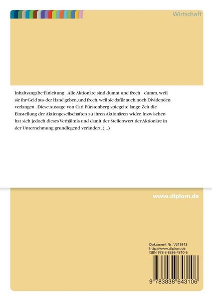 Produktbild: Bedeutung des Investor Relations f&uuml;r die Unternehmensf&uuml;hrung
