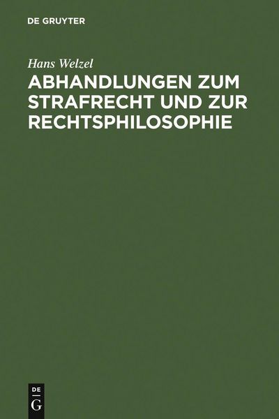 Produktbild: Abhandlungen zum Strafrecht und zur Rechtsphilosophie