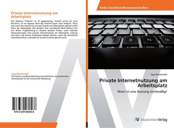 Private Internetnutzung am Arbeitsplatz, Taschenbuch von Inga Blumenröhr, AV Akademikerverlag, 9783639460568