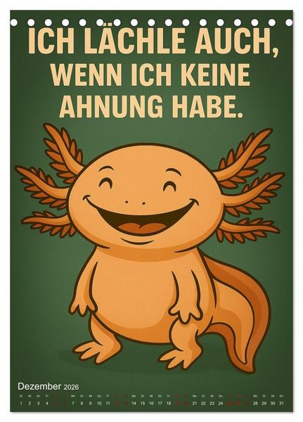 Produktbild: Tierisch eigenwillig - Weil normal langweilig w&auml;re (Tischkalender 2026 DIN A5 hoch), CALVENDO Monatskalender