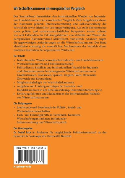 Produktbild: Wirtschaftskammern im europ&auml;ischen Vergleich