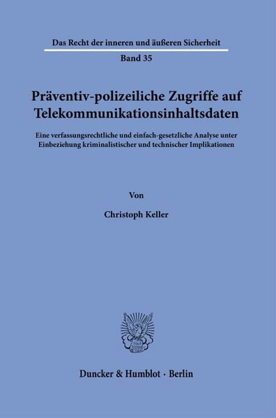 Produktbild: Pr&auml;ventiv-polizeiliche Zugriffe auf Telekommunikationsinhaltsdaten