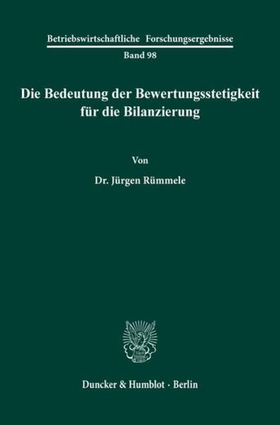 Die Bedeutung der Bewertungsstetigkeit für die Bilanzierung.