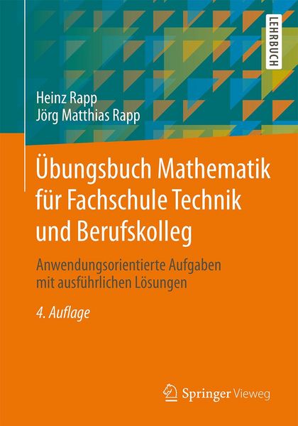 Produktbild: &Uuml;bungsbuch Mathematik f&uuml;r Fachschule Technik und Berufskolleg