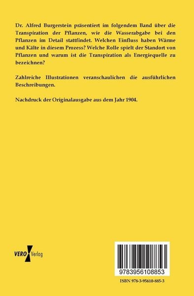 Produktbild: Die Transpiration der Pflanzen