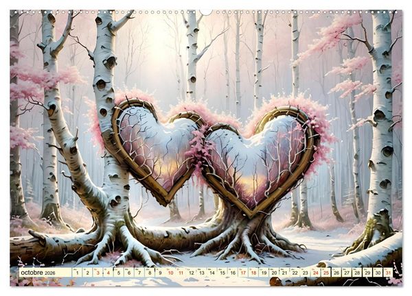 Produktbild: Bouleaux adorables (Calendrier mural 2026 DIN A2 vertical) calendrier de bureau