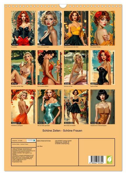 Produktbild: Sch&ouml;ne Zeiten - Sch&ouml;ne Frauen (Wandkalender 2026 DIN A3 hoch), CALVENDO Monatskalender