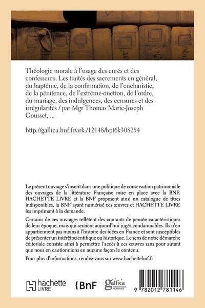Produktbild: Th&eacute;ologie morale &agrave; l'usage des cur&eacute;s et des confesseurs. Les trait&eacute;s des sacrements en g&eacute;n&eacute;ral
