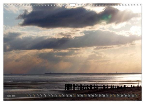 Produktbild: F&ouml;hr und Amrum - Spazierg&auml;nge am Meer (Wandkalender 2026 DIN A3 quer), CALVENDO Monatskalender