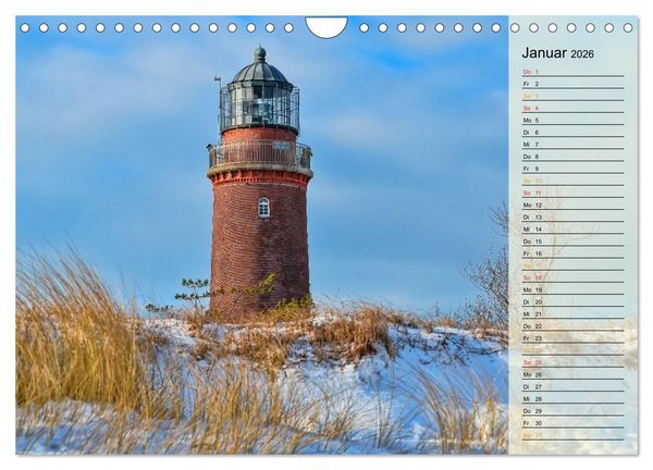 Produktbild: Leuchtt&uuml;rme - maritime Wegweiser in Deutschland (Wandkalender 2026 DIN A4 quer), CALVENDO Monatskalender