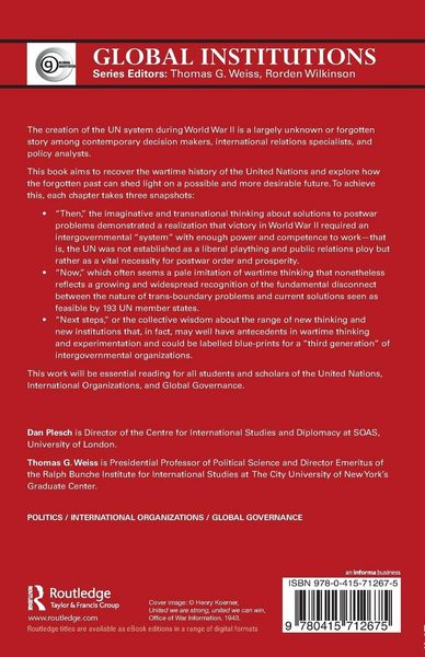 Produktbild: Wartime Origins and the Future United Nations
