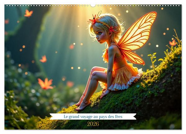 Produktbild: Le grand voyage au pays des f&eacute;es (Calendrier mural 2026 DIN A2 vertical), CALVENDO calendrier mensuel