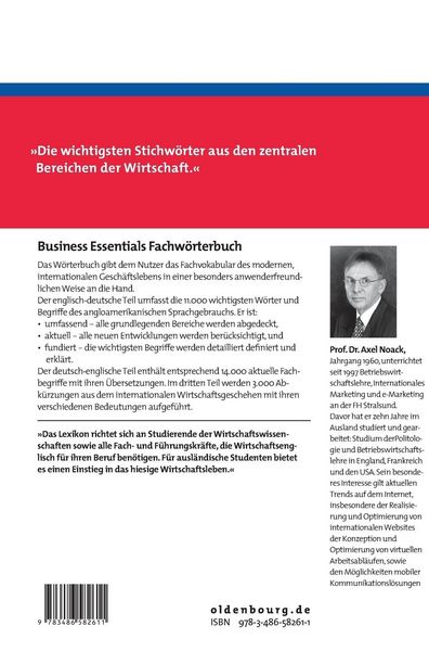 Produktbild: Business Essentials: Fachw&ouml;rterbuch Deutsch-Englisch Englisch-Deutsch
