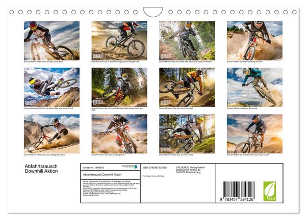 Produktbild: Abfahrtsrausch Downhill Aktion (Wandkalender 2026 DIN A4 quer), CALVENDO Monatskalender