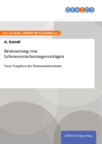 Produktbild: Besteuerung von Lebensversicherungsvertr&auml;gen