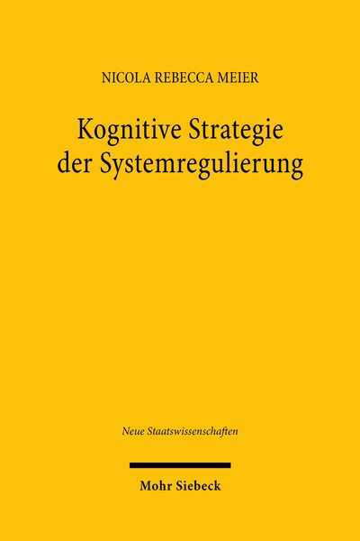 Produktbild: Kognitive Strategie der Systemregulierung