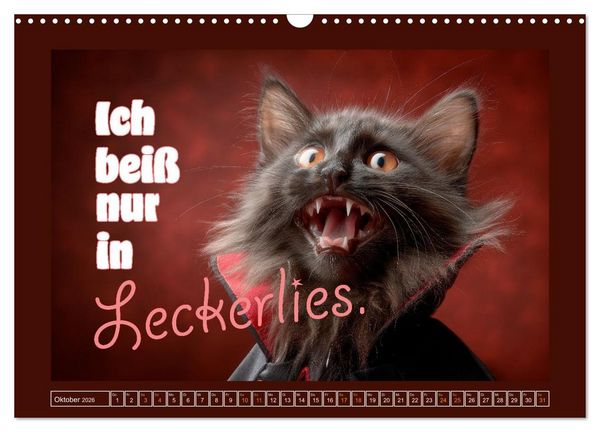 Produktbild: Katzenhumor - Ein Jahr voller Flauschalarm (Wandkalender 2026 DIN A3 quer), CALVENDO Monatskalender