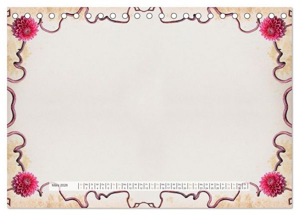 Produktbild: Bastelkalender Nostalgie-Rahmen 2026 (Tischkalender 2026 DIN A5 quer), CALVENDO Monatskalender