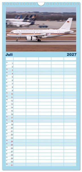 Produktbild: Familienplaner 2027 - Airbus A320 Das Brot und Butter Flugzeug mit 5 Spalten (Wandkalender, 21 x 45 cm) CALVENDO