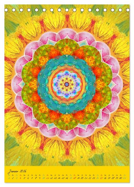 Produktbild: MANDALAS der Natur (Tischkalender 2026 DIN A5 hoch), CALVENDO Monatskalender