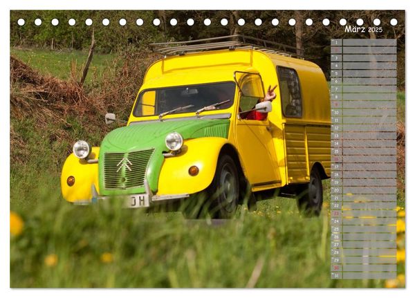 Produktbild: Kultautomobil Ente Citro&euml;n 2CV (Tischkalender 2025 DIN A5 quer), CALVENDO Monatskalender