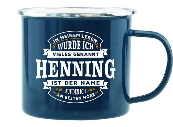 Produktbild: HTI-Living Echter Kerl Emaille Becher Henning Echter Kerl Emaille Becher Henning
