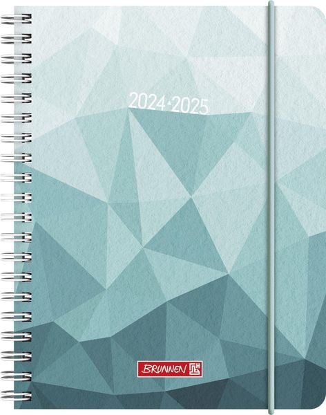 Schülerkalender 2024/2025 'Ice Vector ', 2 Seiten = 1 Woche, A6, 208 Seiten