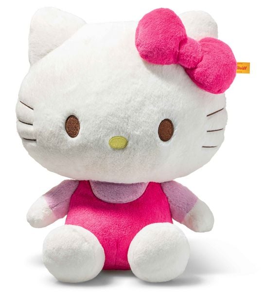 Steiff 024788 - Hello Kitty, weiß/rosa, sitzend, Plüsch, 30 cm