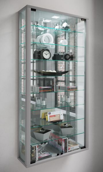 Produktbild: Wandvitrine Glasvitrine Vitrosa Maxi Spiegel