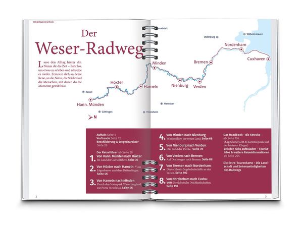 KOMPASS Radreiseführer Weser-Radweg