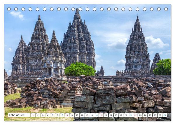 Produktbild: Java, Indonesische Insel im Feuerring (Tischkalender 2026 DIN A5 quer), CALVENDO Monatskalender