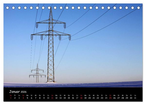 Produktbild: Unter Strom (Tischkalender 2026 DIN A5 quer), CALVENDO Monatskalender