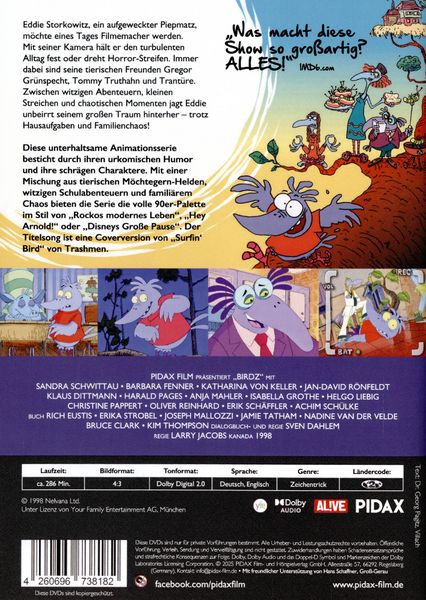 Produktbild: Birdz - Echt komische V&ouml;gel / Die komplette 13-teilige Kultserie (Pidax Animation) [2 DVDs]