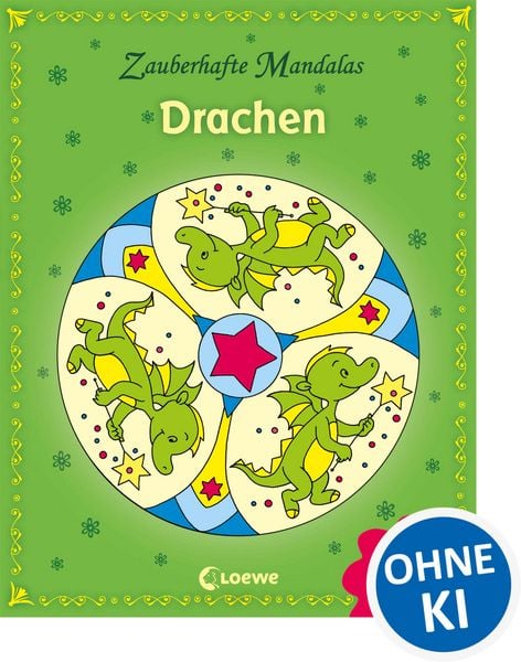 Zauberhafte Mandalas: Drachen (mit Glitzerstickern), Taschenbuch von , Loewe, 9783785582510