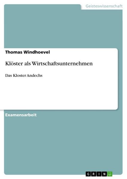 Produktbild: Kl&ouml;ster als Wirtschaftsunternehmen