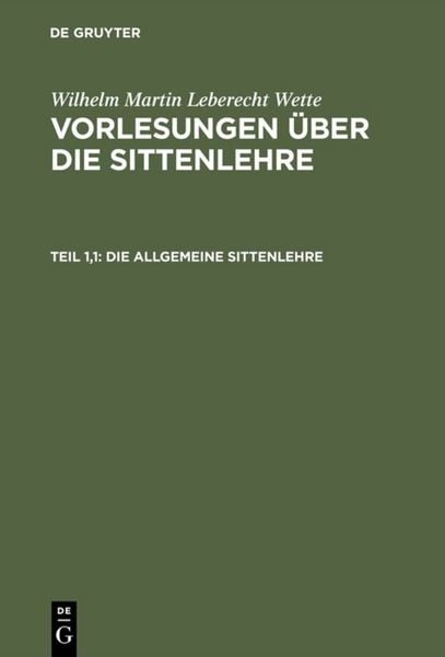 Produktbild: Die allgemeine Sittenlehre