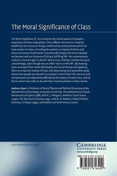 Produktbild: The Moral Significance of Class