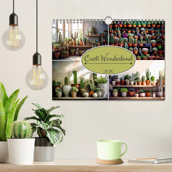 Produktbild: Cacti Wonderland (Wall Calendar 2026 DIN A4 landscape), CALVENDO 12 Month Wall Calendar